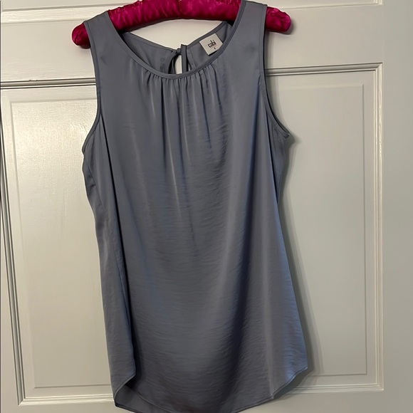 CAbi Tops - CAbi Gray Rounded Neckline Sleeveless Tank Top
